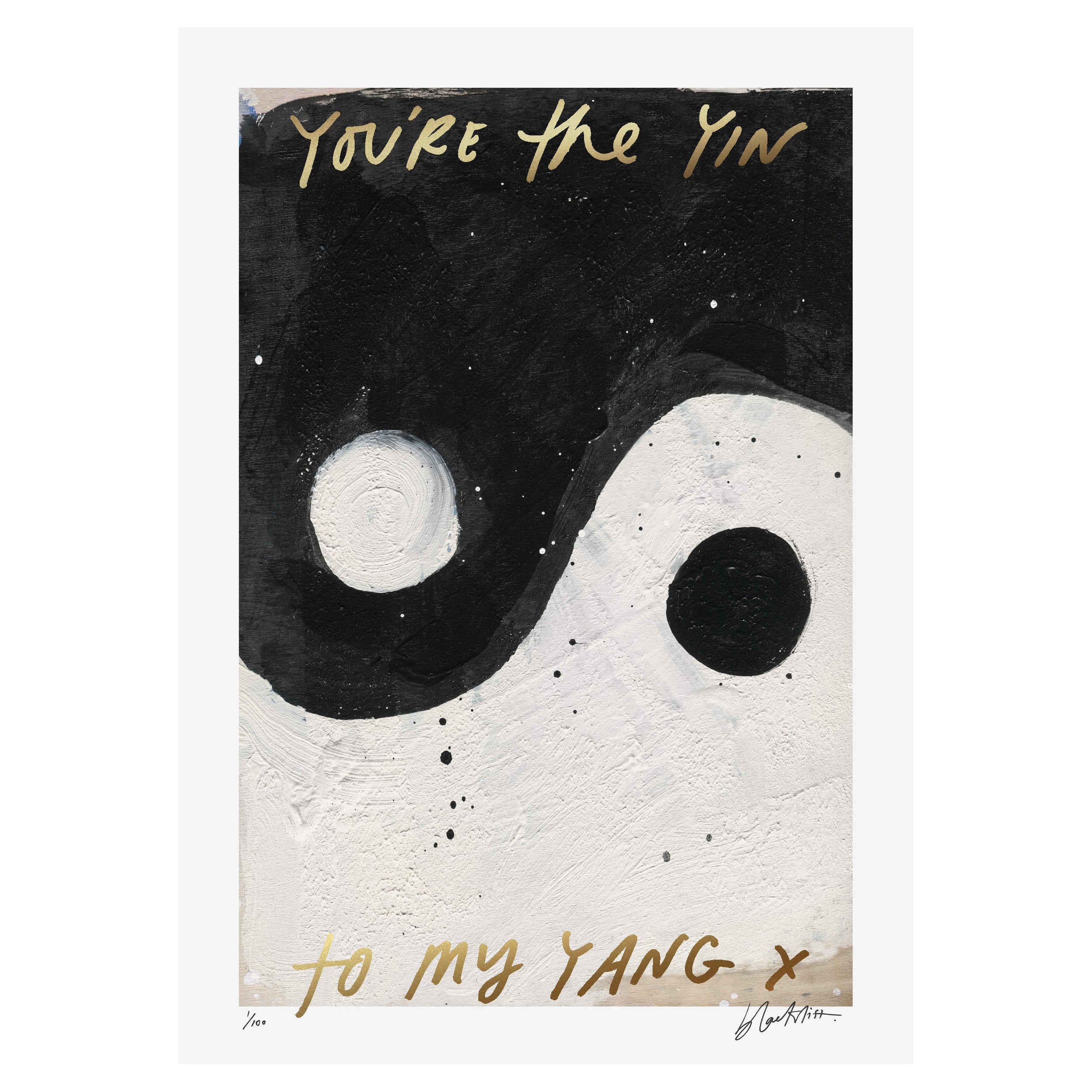 YIN YANG – GOLD FOIL PRINT